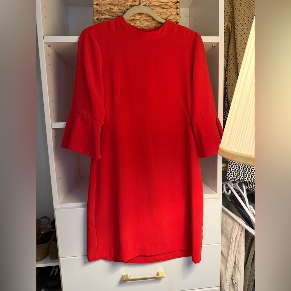 H&M Vibrant Red Long Sleeve Dress